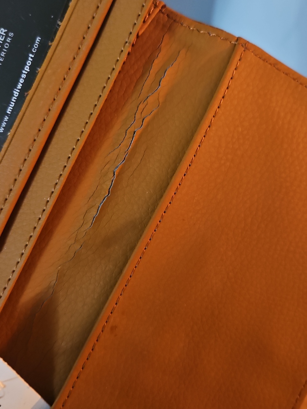 Mundi Camel Color Leather Wallet Nwt - Picture 7 of 7